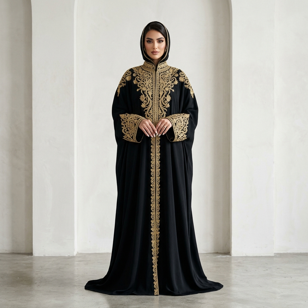 Midnight Gold Abaya
