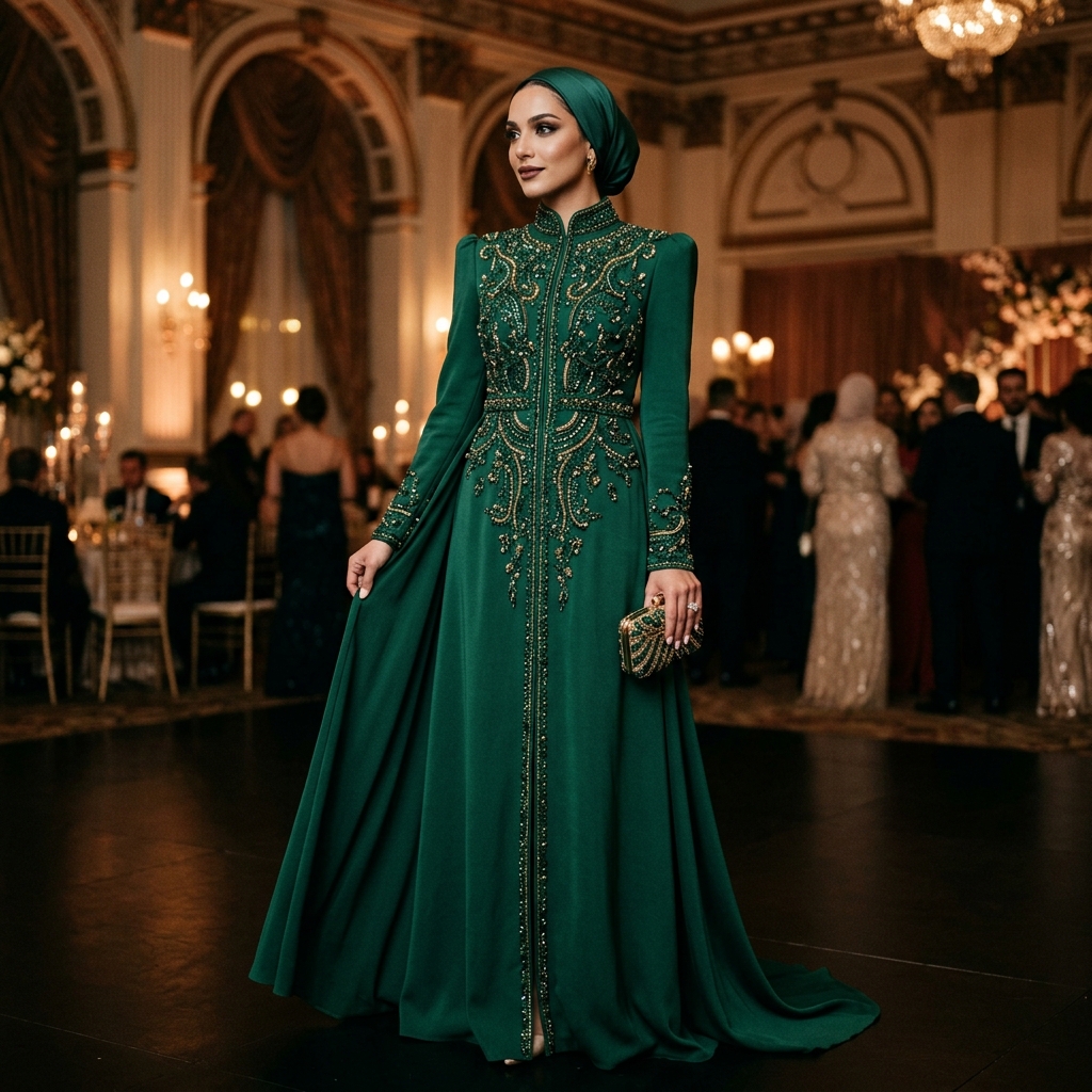Emerald Evening Gown
